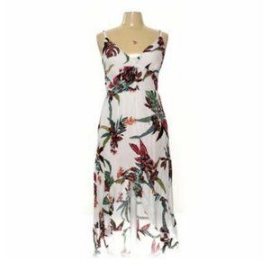 bailey blue | High Low Floral Sleeveless Dress | White | Large | NWT